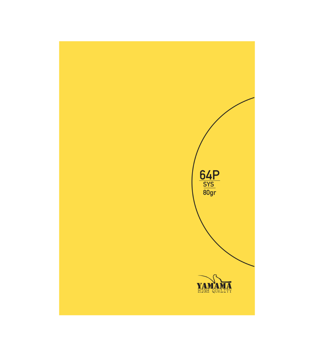 Cahier Piquée YAMAMA 64 Pages Uni SYS BMV 17 x 22 80G - Jaune 1 cahier pique p cp uni sys bmv g copie