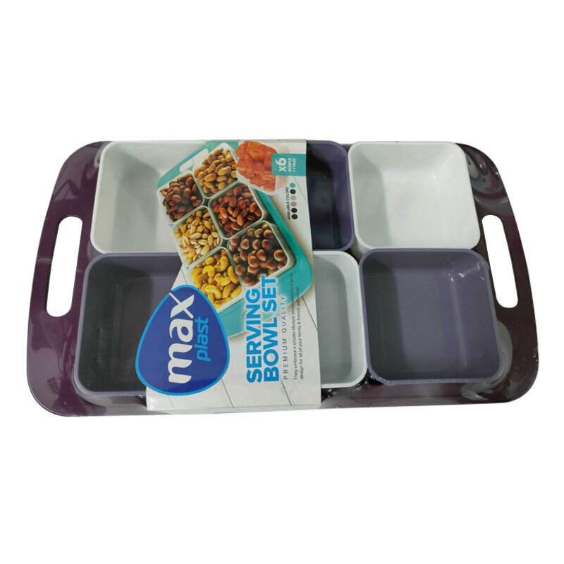 Plat à Servir MAX PLAST avec 6 Bols - Mauve 3 mauve