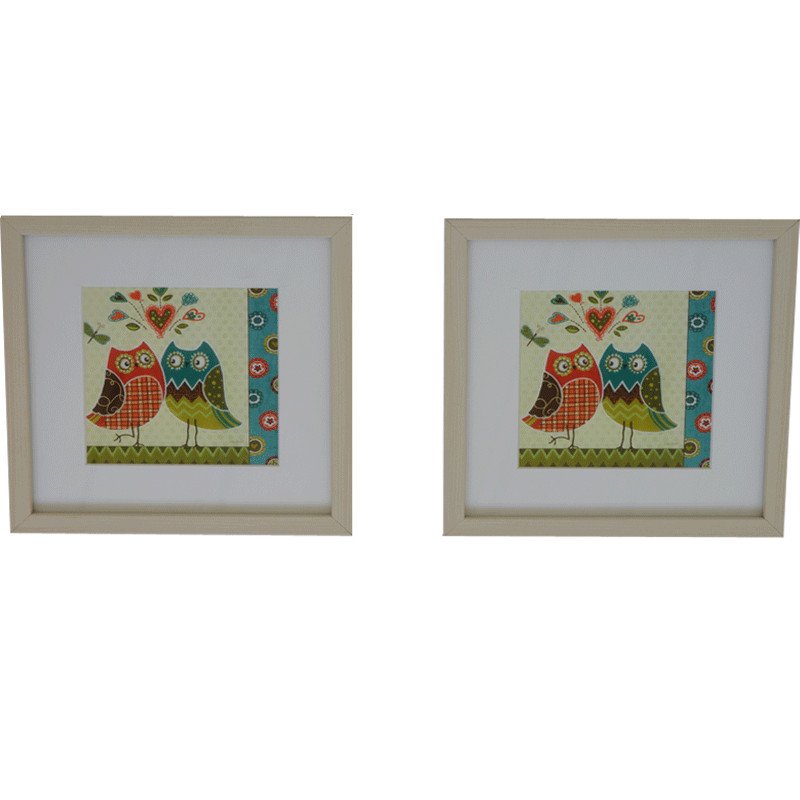 Pack de 2 Tableaux De Décoration 24 x 24 cm Blanc 1 blanchi