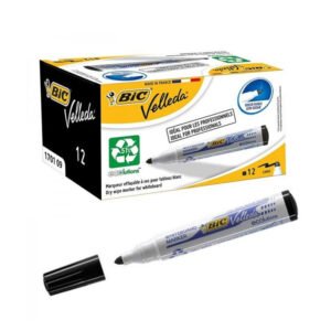 Pack de 12 Marqueurs BIC Velleda 1701 Ecolutions - Noir