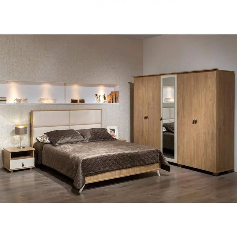 Chambre Adulte DETENTE 200x160cm 5 Portes - Denver / Beige 1 Chambre Adulte DETENTE 200x160cm 5 Portes - Denver / Beige