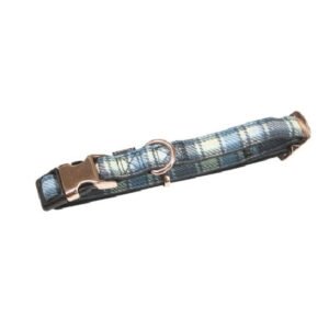 Collier Cuir Edinburgh Pour Chiens 20-30x10 - Bleu