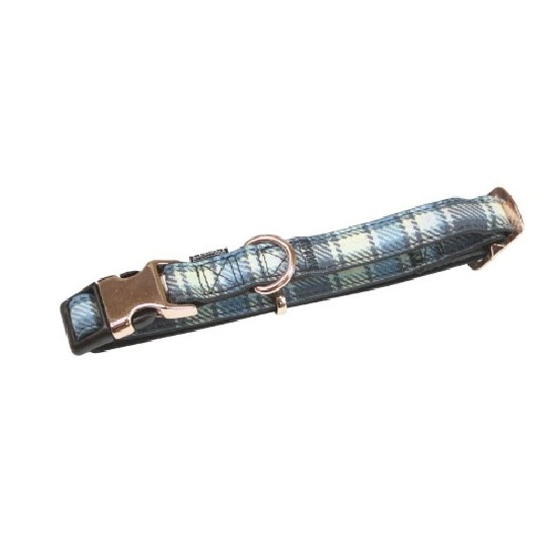 Collier Cuir Edinburgh Pour Chiens 20-30x10 - Bleu 1 Collier Cuir Edinburgh Pour Chiens 20-30x10 - Bleu