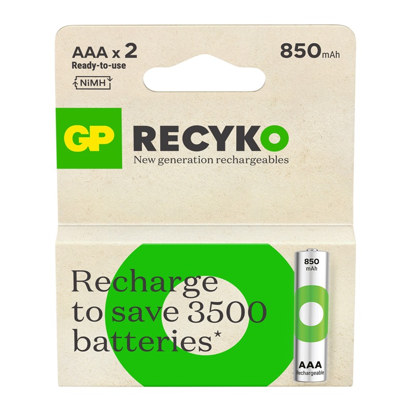 2 x Piles Rechargeables GP 1.2V AAA 850mAh 1 x piles rechargeables gp v aaa mah