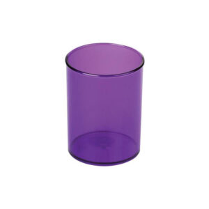 Pot à Stylo Rond Polystyrène FAIBO 205-58 - Violet Transparent