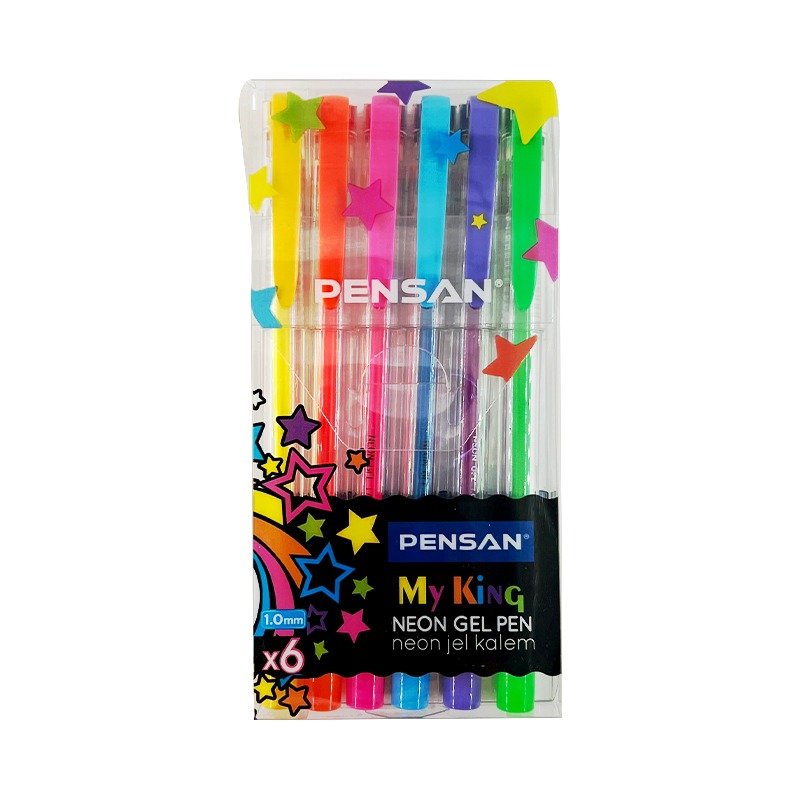 Pack de 6 Stylos PENSAN MYKING NEON GEL 1 n