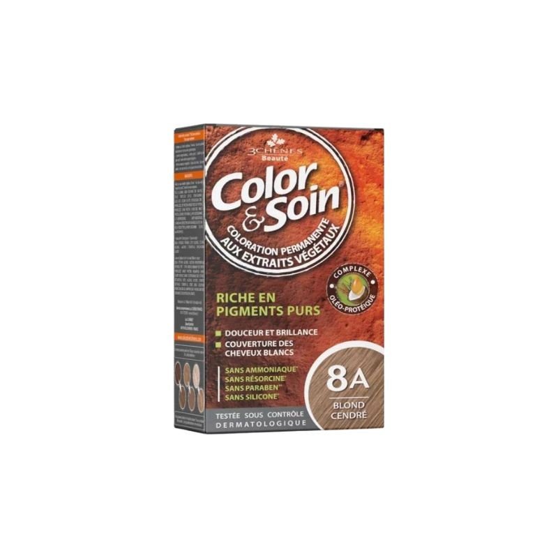 3 CHENES COLOR & SOIN COLORATION BLOND CENDRE 8A 1 chenes color soin coloration blond cendre a