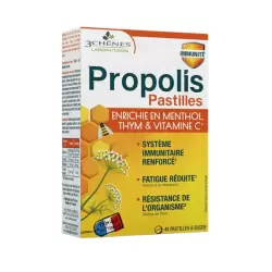 3 CHENES PASTILLES A LA PROPOLIS 40 PASTILLES 4 chenes pastilles a la propolis pastilles