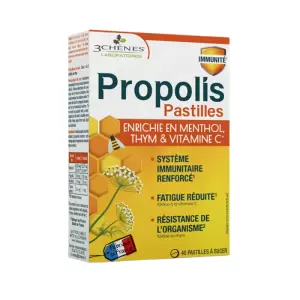 3 CHENES PASTILLES A LA PROPOLIS 40 PASTILLES 3 chenes pastilles a la propolis pastilles