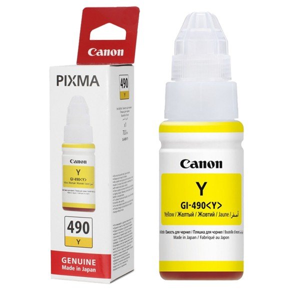 Bouteille d'encre Original Canon GI 490 J - Jaune (GI-490-J) 1 Bouteille d'encre Original Canon GI 490 J - Jaune (GI-490-J)