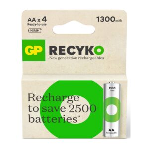 x piles rechargeables gp v aa mah