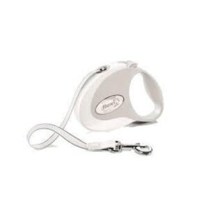 Laisse Flexi Style S Bande 3m Pour Chien - Blanc