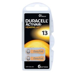 6x Piles Bouton DURACELL HEARING AID Pour Appareils Auditifs ZA 13