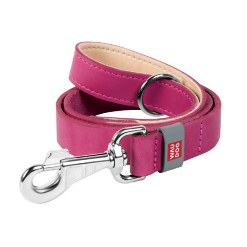 Laisse Cuir Classic 14mm Pour Chien - Rose 1 Laisse Cuir Classic 14mm Pour Chien - Rose