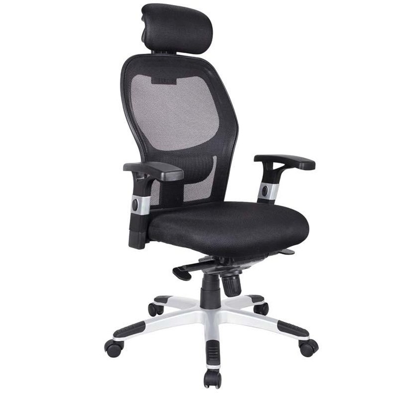 Fauteuil de Direction Leonardo Avec Accoudoirs Réglable & Repose tête - Noir 1 Fauteuil de Direction Leonardo Avec Accoudoirs Réglable & Repose tête - Noir