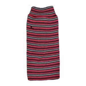 Col Roule Raye XS Pour Chien - Rouge & Noir