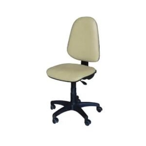 Chaise De Bureau Sécretaria SOTUFAB En Simili Cuir Sans Accoudoirs - Beige