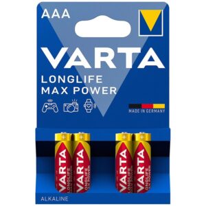 x piles alcaline varta longlife max power aaa lr