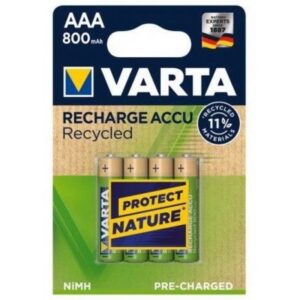 x piles rechargeable varta recycled aaa lr mah v