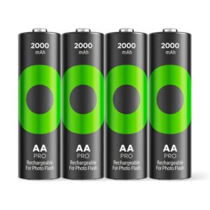 x piles rechargeable gp pro photoflash aa