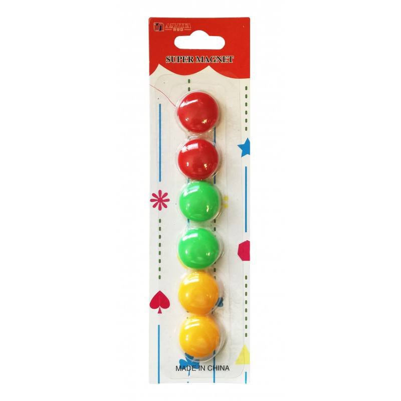 6 Aimants Pour Tableau Magnetique 20MM 1 aimants mm