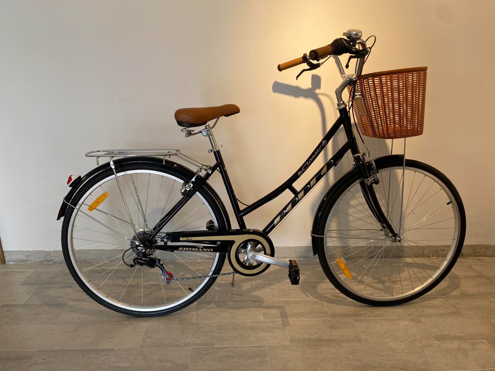 Vélo de Ville RODEO 6026-C6VS Avec Panier Avant - Noir 2 cvs noir