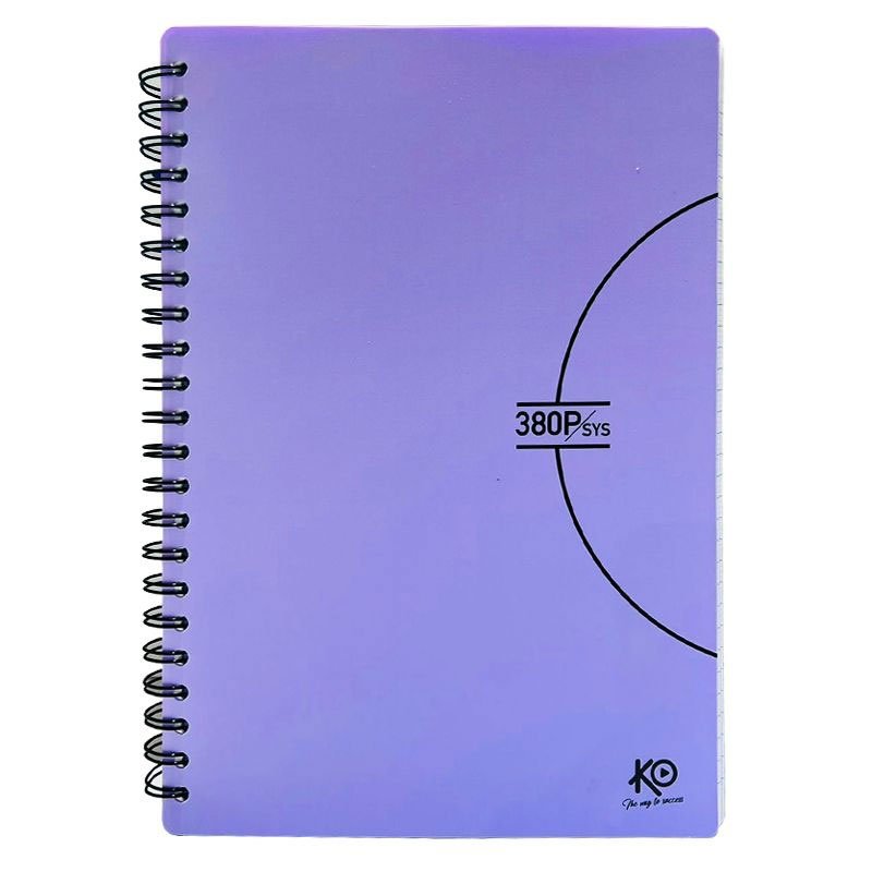 Cahier KO Wiro PF 80g 380 Pages Avec Couverture Plastique Pastel 3 Cahier KO Wiro PF 80g 380 Pages Avec Couverture Plastique Pastel – Image 3