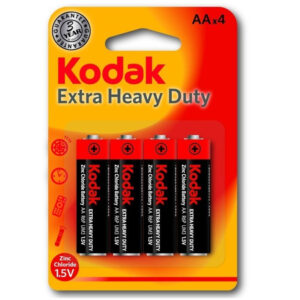 4x Piles KODAK Extra Heavy Duty au Zinc 1.5V
