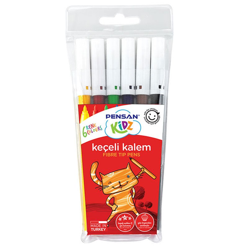 Pack de 6 Feutres PENSAN Kidz 0.5 - 0.7 mm - Assortie (99055) 1 Pack de 6 Feutres PENSAN Kidz 0.5 - 0.7 mm - Assortie (99055)