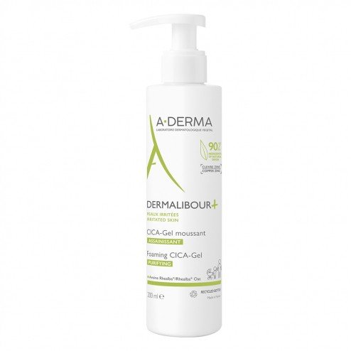 A-DERMA DERMALIBOUR+ CICA GEL MOUSSANT 200ML 1 a derma dermalibour cica gel moussant ml