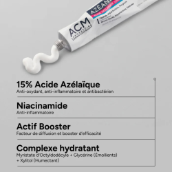ACM AZEANE CREME ACIDE AZELAIQUE 15% 30ML 4 acm azeane creme acide azelaique ml