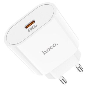 adaptateur de charge hoco ca w type c blanc b