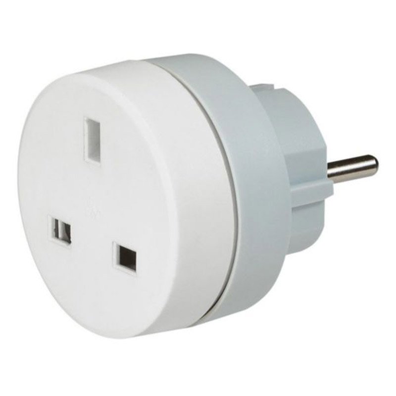 Adaptateur Prise LEGRAND 2P+T Pour Fiche Standard BS/Fiche FR-SC - (050383) 1 adaptateur prise legrand p t bs fiche fr sc