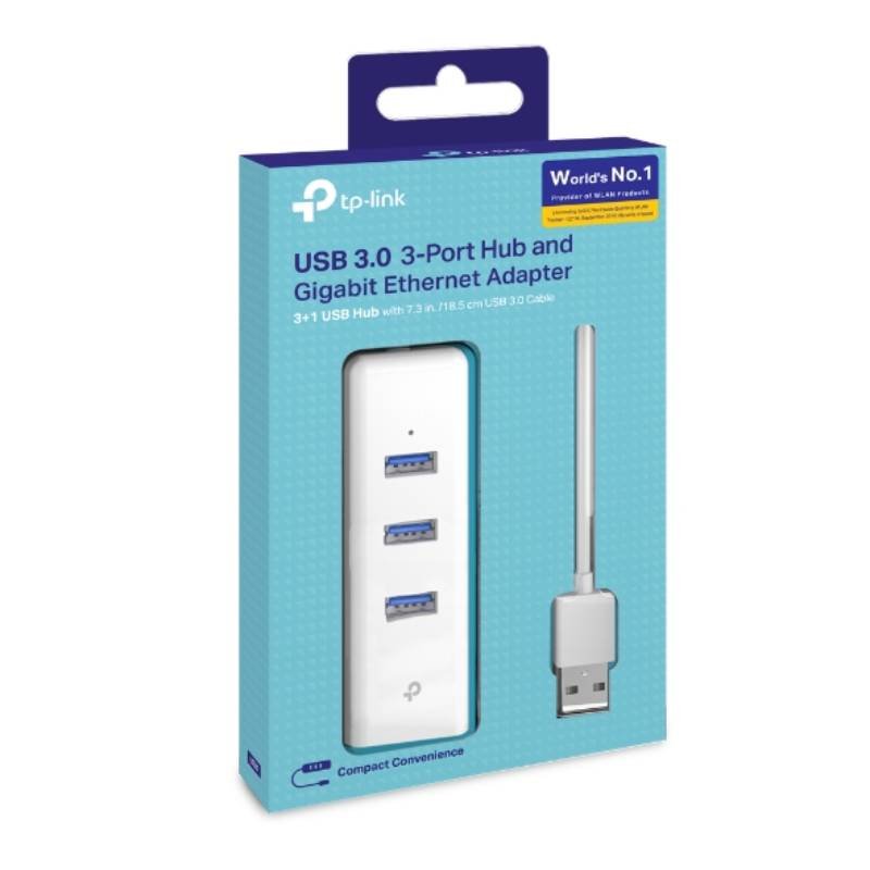 Adaptateur TP-LINK Gigabit avec Hub 3 Ports USB 3.0 1 adaptateur tp link gigabit avec hub ports usb