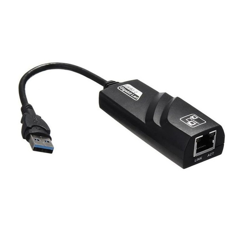 Adaptateur USB 2.0 Vers Ethernet RJ45 - Noir 1 adaptateur usb vers ethernet rj noir h