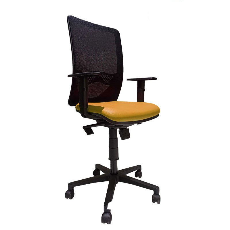 Fauteuil Opérationnel DUKE En Simili Cuir Avec Accoudoirs Réglable - Moutarde 1 adf