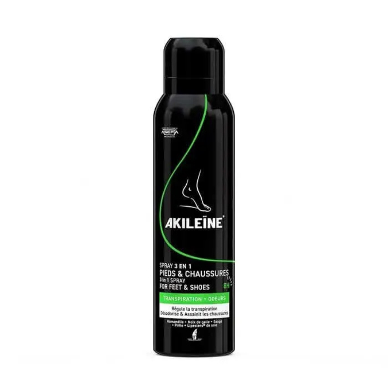AKILEINE SPRAY NOIR DEODORANT PIEDS ANTI TRANSPIRANT 150ML 1 akileine spray noir deodorant pieds anti transpirant ml