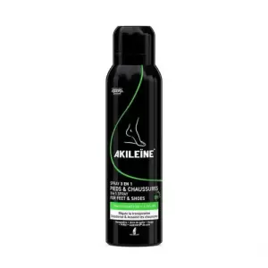 AKILEINE SPRAY NOIR DEODORANT PIEDS ANTI TRANSPIRANT 150ML 3 akileine spray noir deodorant pieds anti transpirant ml