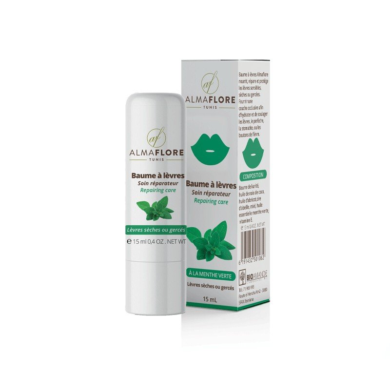 ALMAFLORE BAUME A LEVRES MENTHE 15ML 1 almaflore baume a levres menthe ml