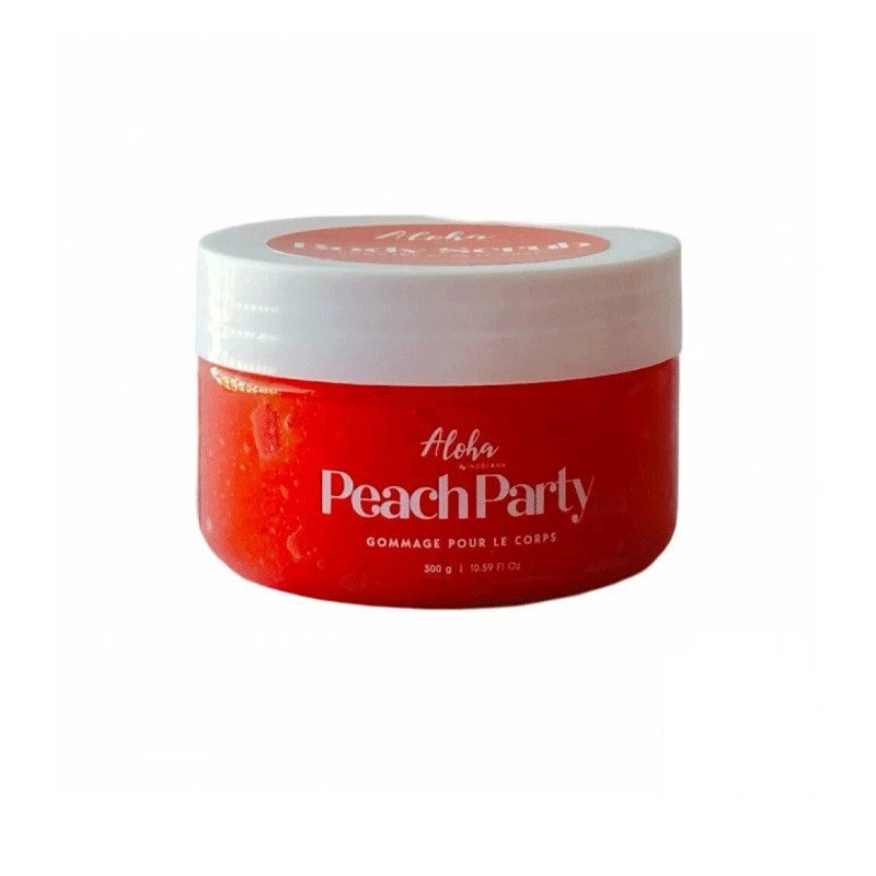 INODERMA ALOHA BODY SCRUB PEACH PARTY 300GR 1 aloha body scrub peach party gr