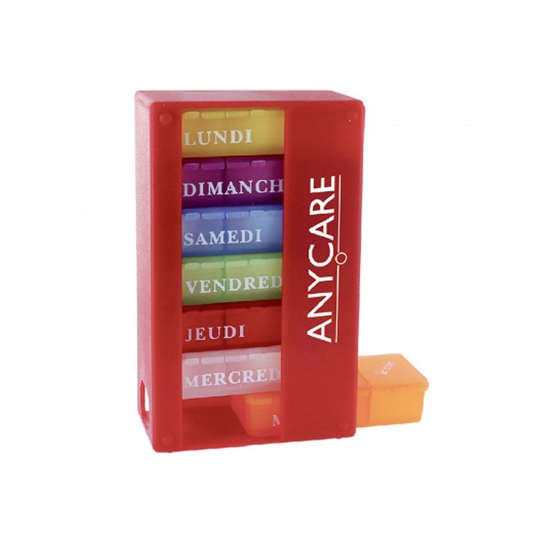 ANYCARE PILULIER HEBDOMADAIRE 3 CASES *7 JOURS 1 anycare pilulier hebdomadaire cases par jour