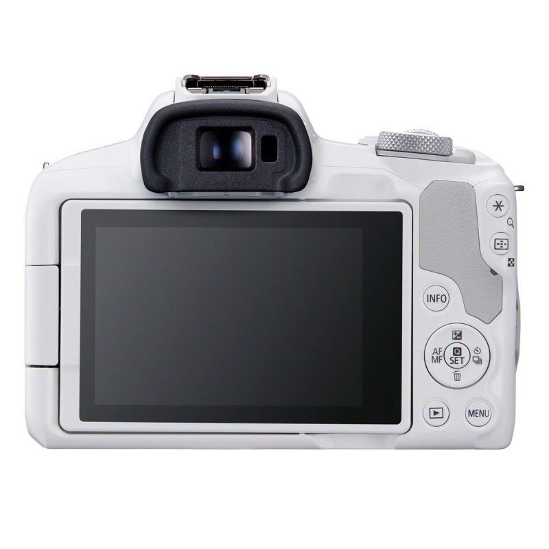 Appareil Photo Hybride CANON EOS R50 24,2 MP + Objectif RF-S 18-45 S - Blanc 5 appareil photo hybride canon eos r objectif rf s s blanc carte memoire