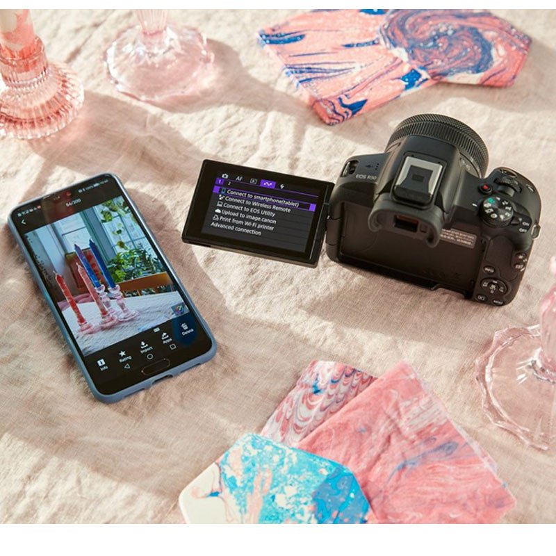 Appareil Photo Hybride CANON EOS R50 24,2 MP + Objectif RF-S 18-45 S - Noir 5 appareil photo hybride canon eos r objectif rf s s noir