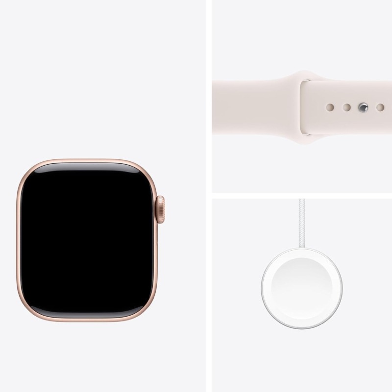 APPLE Watch Séries 11 GPS 42MM Avec Bracelet Sport M/L - Rose Gold Aluminium 3 apple watch series gps mm avec bracelet sport s m rose gold aluminium