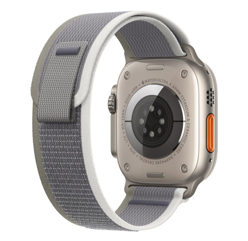 APPLE Watch Ultra 2 49mm - Boitier En Titane Et Bracelet Boucle Trail Vert Gris S/M 3 apple watch ultra mm boitier en titane et bracelet boucle trail vert gris s m