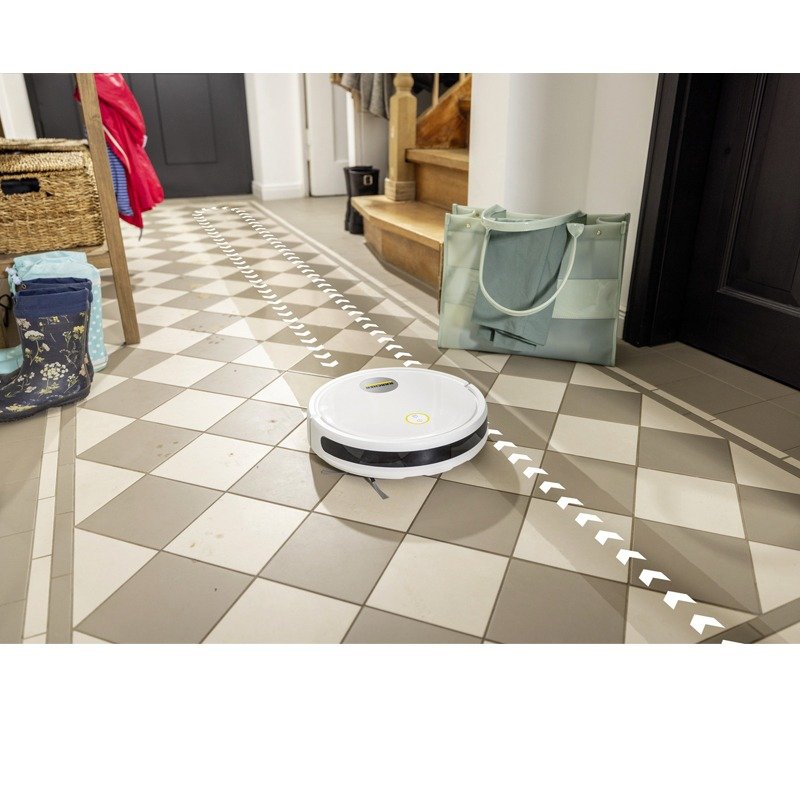 Aspirateur Robot KÄRCHER Avec Fonction De Nettoyage RCV 2 - Blanc 2 aspirateur robot karcher rcv avec navigation et telecommande aspiration blanc y