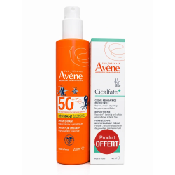 AVENE SOLAIRE ENFANT SPRAY HAUTE PROTECTION SPF 50+ 200ML+CICALFATE+ CREME REPARATRICE PROTECTRICE 40ML (OFFERT) 2 avene solaire enfant spray haute protection spf mlcicalfate creme reparatrice protectrice ml offert