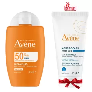 AVENE ULTRA FLUID INVISIBLE SPF50 50ML+LAIT APRES SOLEIL 50ML (OFFERT) 3 avene ultra fluid invisible spf ml