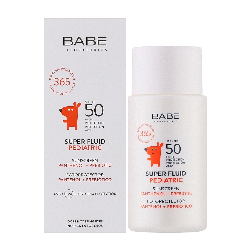 BABE SUPER FLUID PEDIATRIC 50 SPF 50ML 1 babe super fluid pediatric spf ml