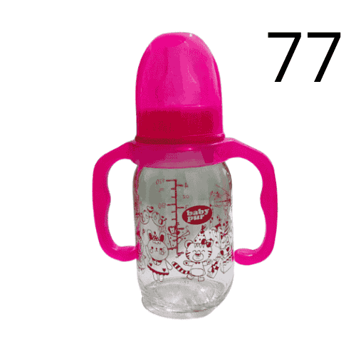 BABY PUR BIBERON VERRE AVEC ANSE 120ML REF BD10096 1 baby pur biberon verre avec anse ml rose bd
